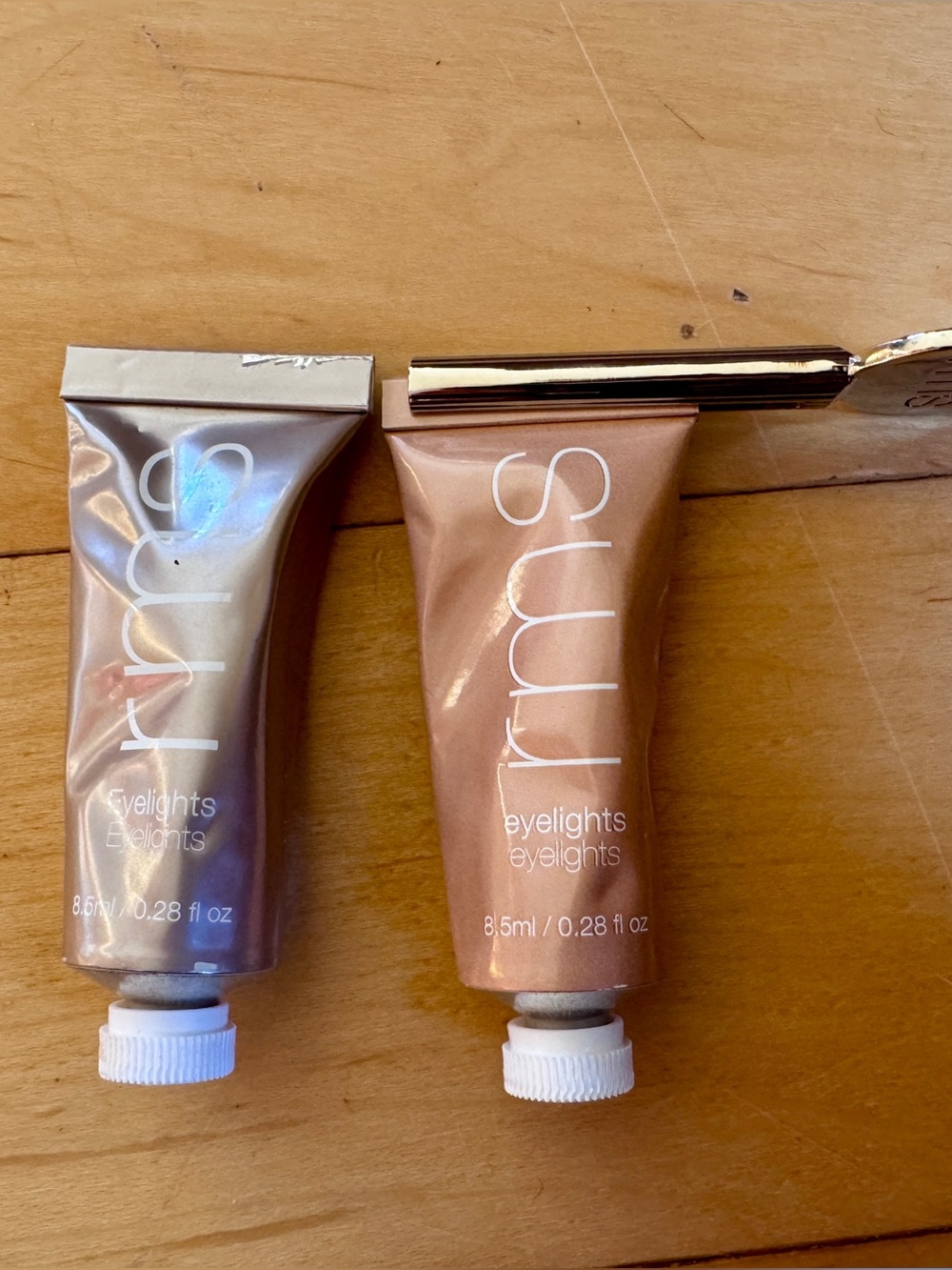 RMS Beauty Eyelights Cream Eyeshadow in Strobe & Sunbeam
